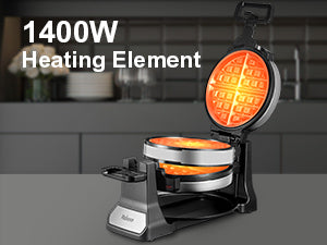 Belgian Waffle Maker, Classic Rotating Waffle Iron with Nonstick Plates, Removable Drip Tray and Cool Touch Handles, Double Flip