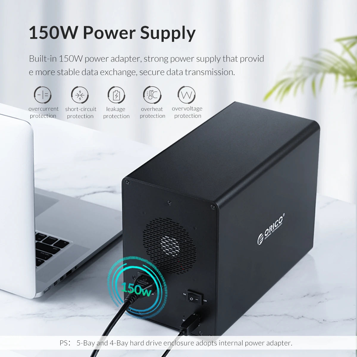 ORICO 35 Series 5 Bay HDD Docking Station With Dual Chip 150W Built-in Power Hard Drive Case for Altcoins Mining