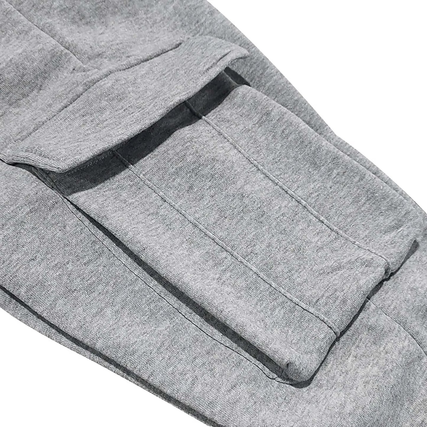 2025 Mens Sweatpants Straight Fit Joggers For Sports And Streetwear Loose Oversized Drawstring Long Pants Men Multi-Pocket Pants