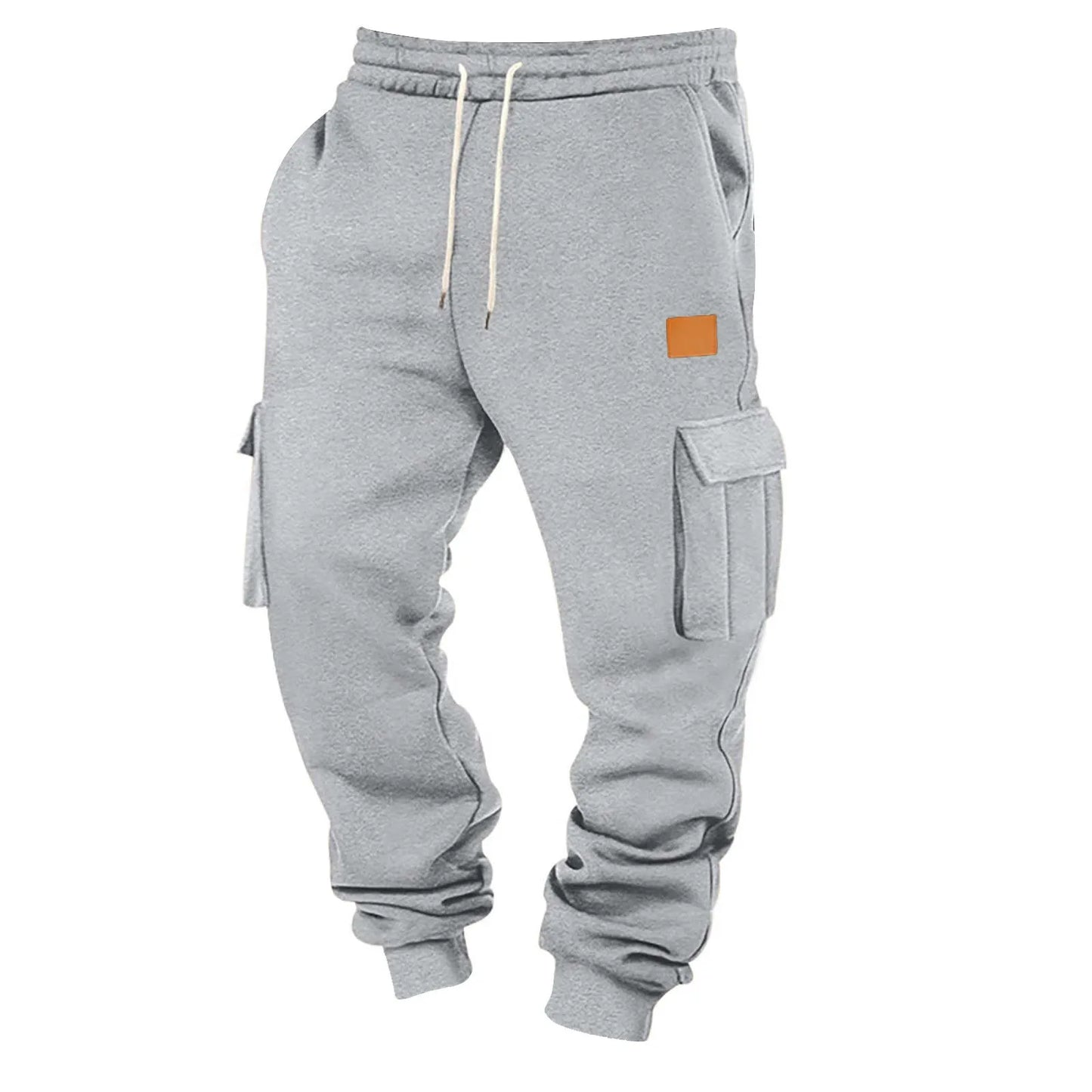 Men's Cargo Pants 2025 New Casual Loose Autumn Winter Straight Baggy Pants Multi-Pockets Solid Color Pinting Sweatpants 