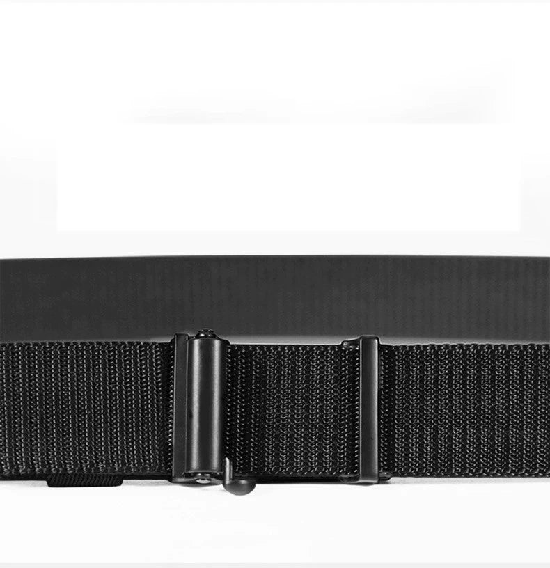 Men's Woven Belt Nylon Material Toothless Automatic Buckle Belts For men, Outdoor Sports And Leisure Strap, Fashion Jeans Belt