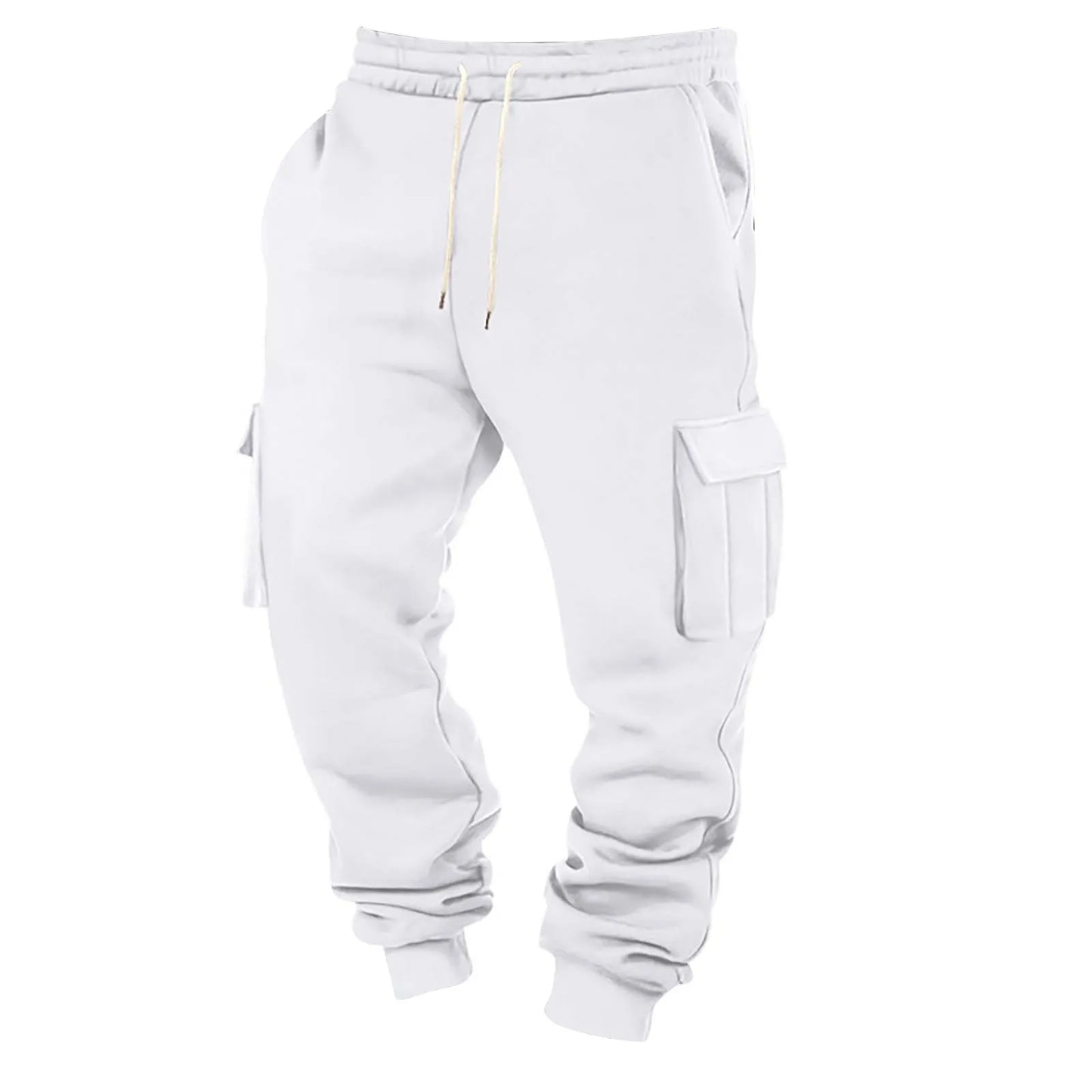 2025 Mens Sweatpants Straight Fit Joggers For Sports And Streetwear Loose Oversized Drawstring Long Pants Men Multi-Pocket Pants