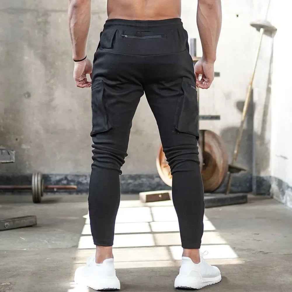 Joggers Sweatpants Men Casual Skinny Pants Multi-pocket Trousers Male Track Pants Gym Fitness Training Bodybuilding Sport Pant