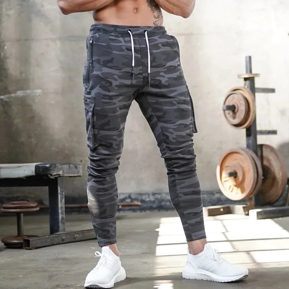 Joggers Sweatpants Men Casual Skinny Pants Multi-pocket Trousers Male Track Pants Gym Fitness Training Bodybuilding Sport Pant