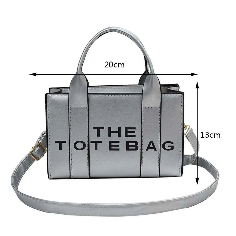 The Small Leather Tote Bag For Women Trendy PU Leather Handbag Casual Simple Adjustable Straps Female Satchel For Work Travel
