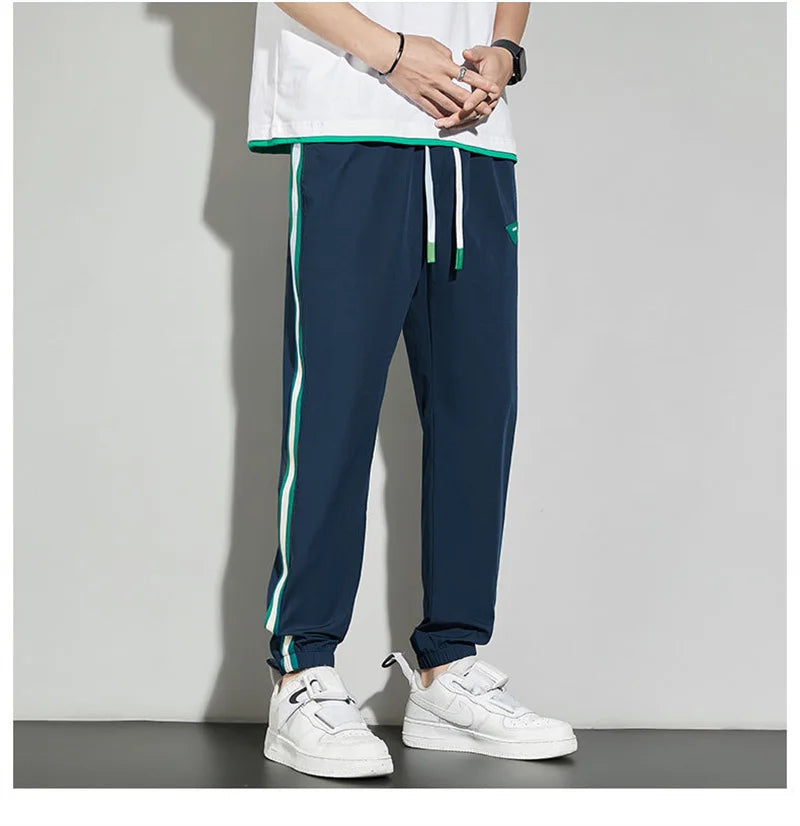Joggers Streetwear Casual Side Stripe Pants Mens Fitness Sportswear Bottoms Loose Sweatpants Gyms Trousers Track pantalones