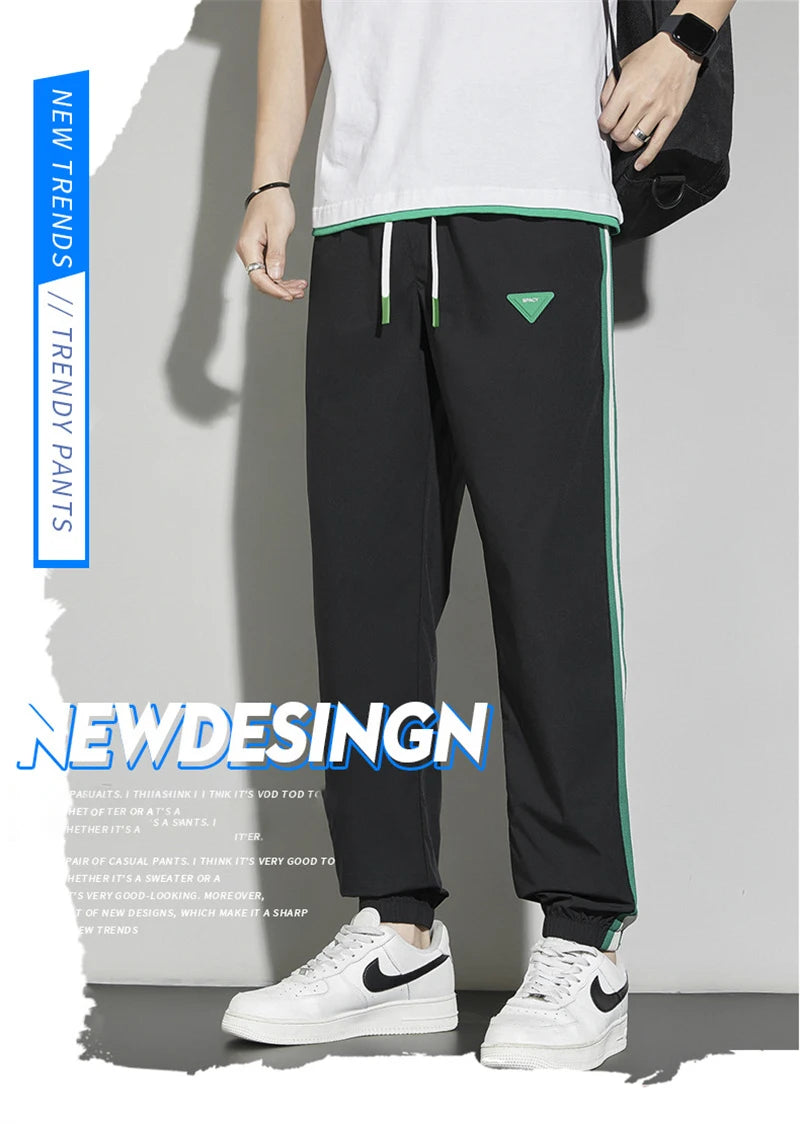 Joggers Streetwear Casual Side Stripe Pants Mens Fitness Sportswear Bottoms Loose Sweatpants Gyms Trousers Track pantalones