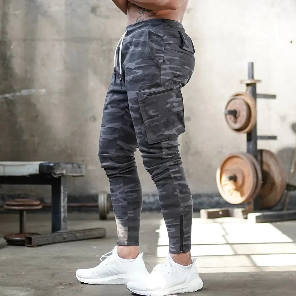Joggers Sweatpants Men Casual Skinny Pants Multi-pocket Trousers Male Track Pants Gym Fitness Training Bodybuilding Sport Pant