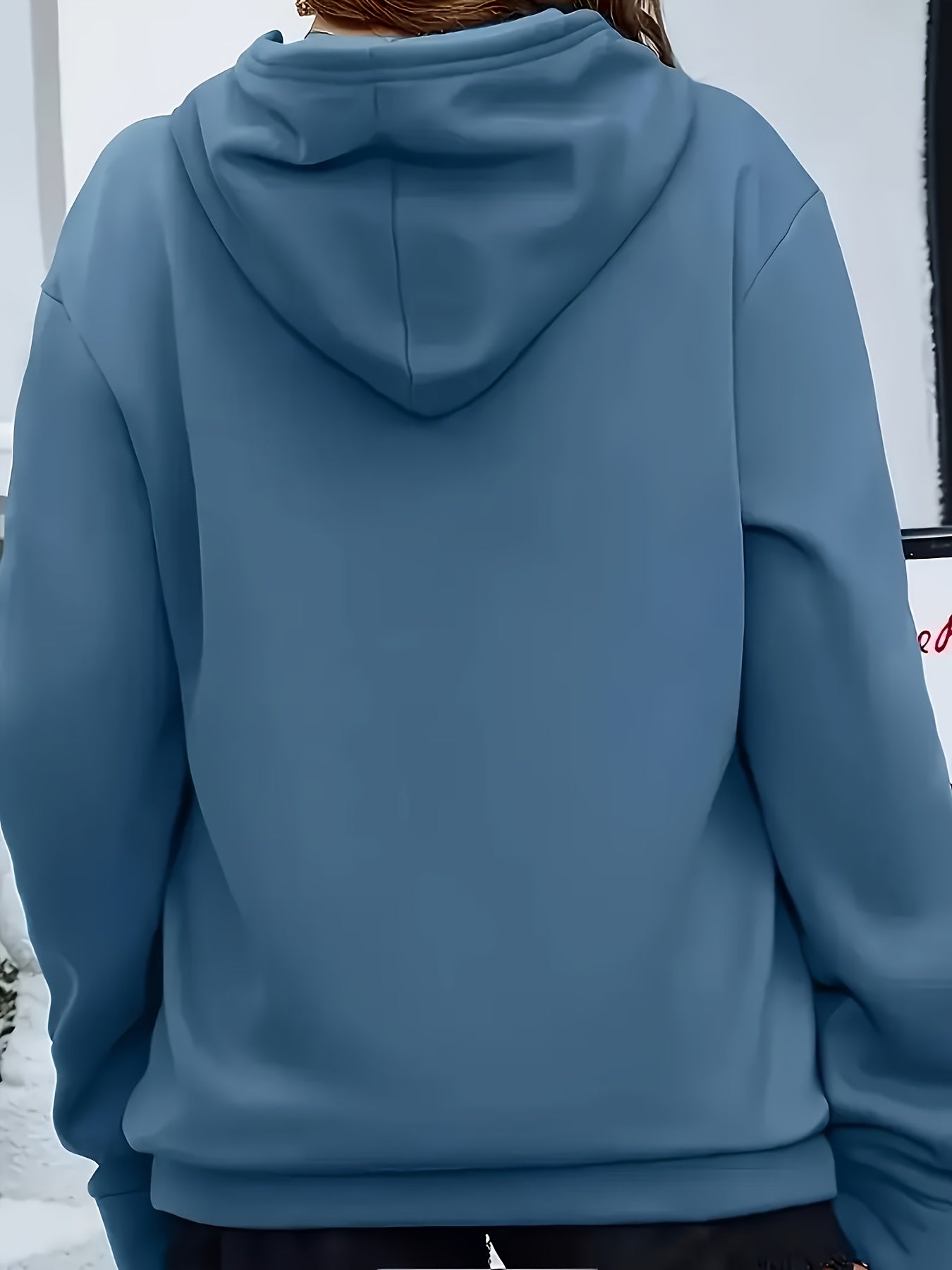 [Cozy Calvin Hoodie] Cozy Polyester Women's "Calvin" Graphic Hoodie | Casual Green Letter Print Pullover with Drawstrings, Long Sleeves, and Front Pocket