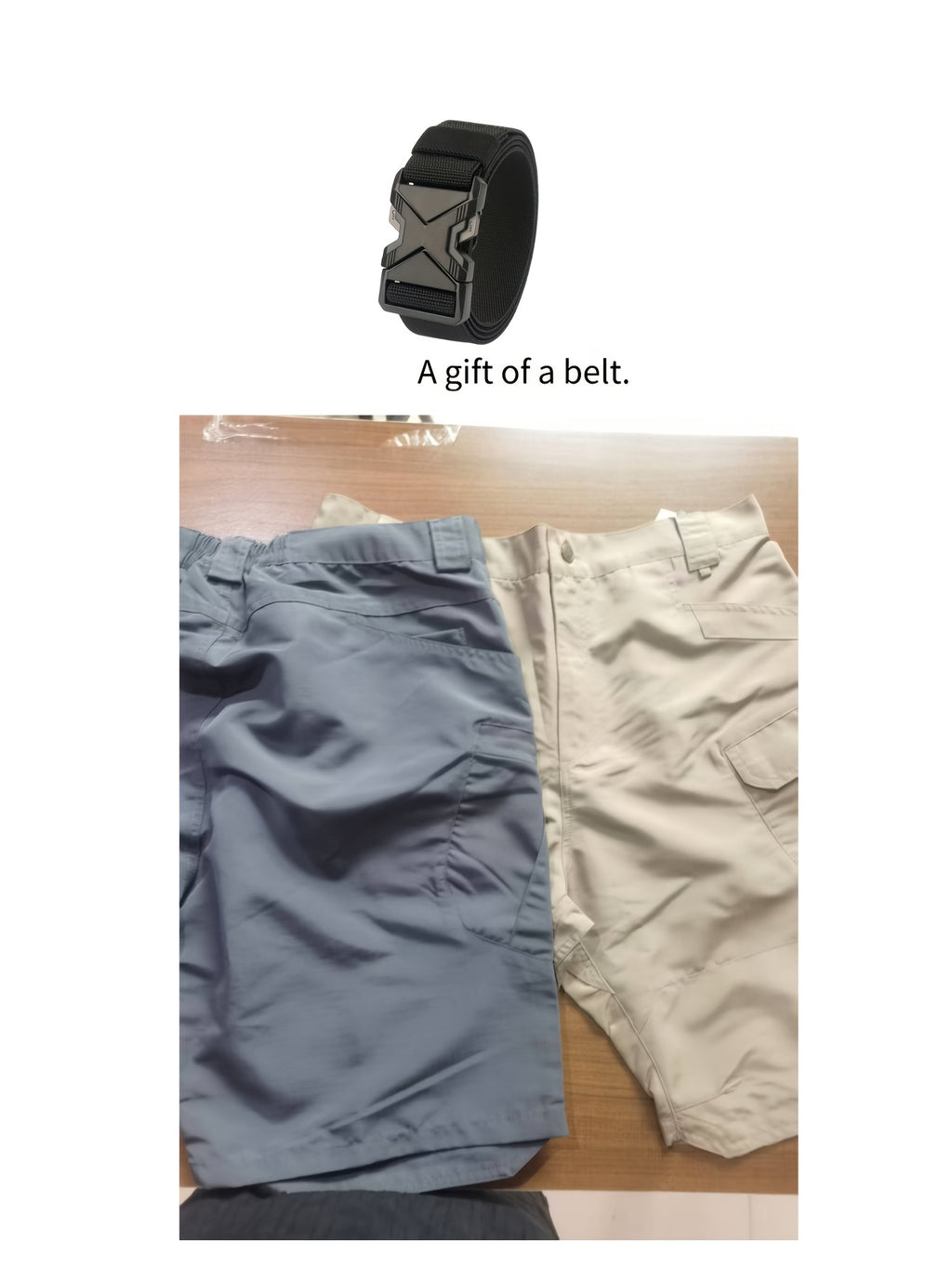 2pcs of Men's Tactical Cargo Shorts, Lightweight, Quick Dry, Breathable, Multi Pocket, - Black & Grey, Great for Hiking & Outdoor Activities, Mountaineering Gear