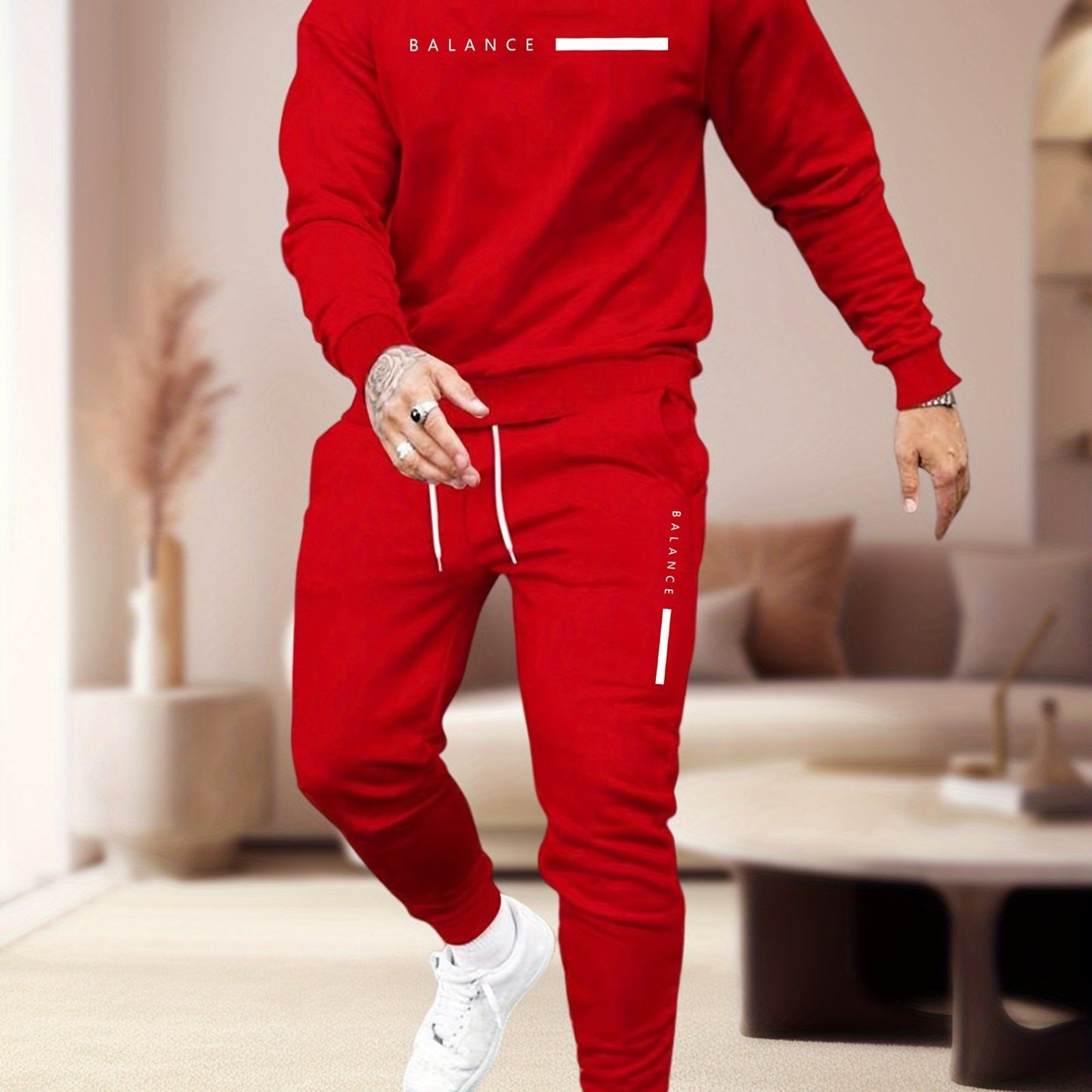 Men's Casual 2pcs Set: Effortless Sophistication Meets Cold-Weather Comfort. Step into the season with this versatile men's autumn/winter set, expertly crafted from a durable cotton-polyester blend that balances comfort, styl