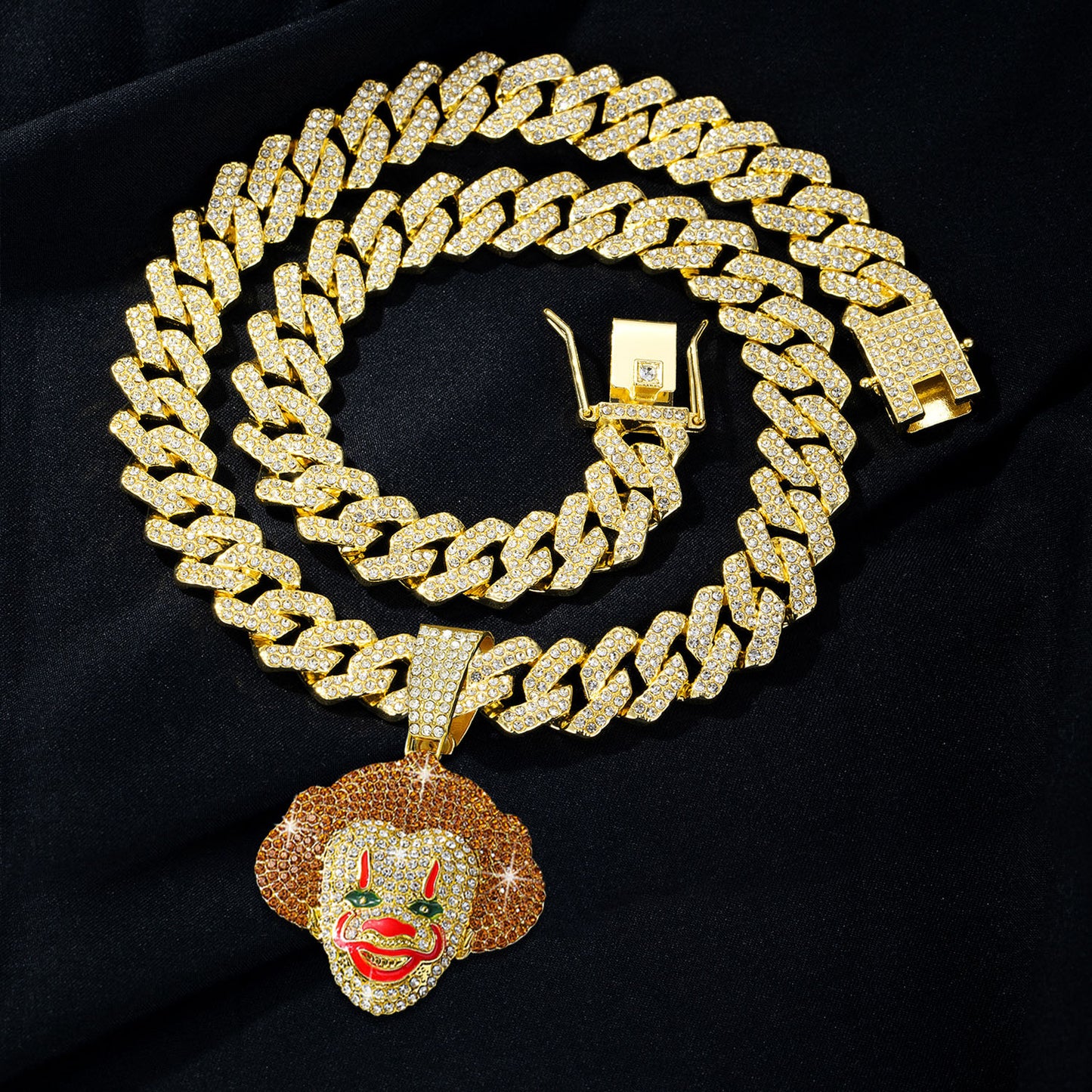 Mens Cuban Chain Clown Necklaces Eye-Catching Necklaces An eye-catching accessory, a perfect gift