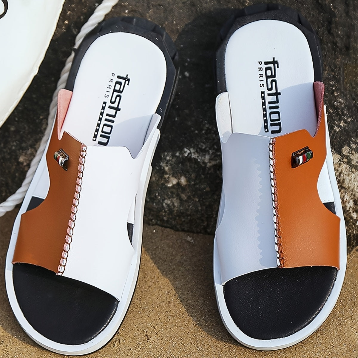 [Unique Men's Shoes] New Men's Slippers | 2025 Spring/Summer, Fashionable, Comfortable, Large Sizes, Outdoor Beach Shoes