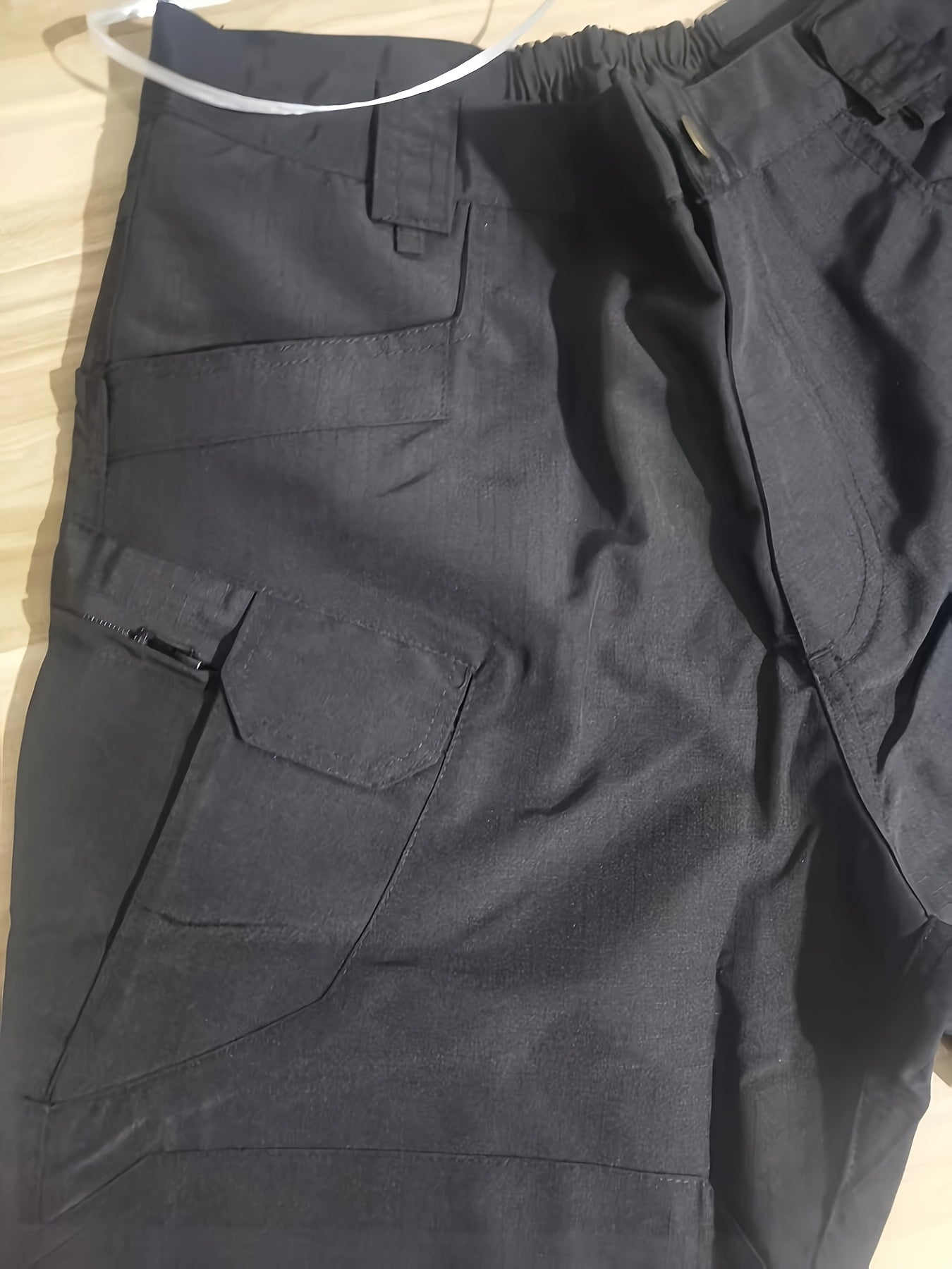 2pcs of Men's Tactical Cargo Shorts, Lightweight, Quick Dry, Breathable, Multi Pocket, - Black & Grey, Great for Hiking & Outdoor Activities, Mountaineering Gear
