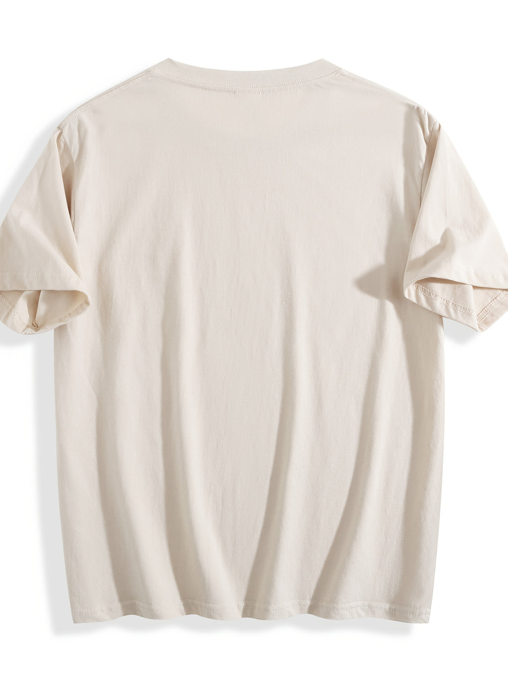 Men'S 180g Pure Cotton Business Casual T - Shirt, Featuring A Bold "Calvin" Print And Badge Design, Round - Neck Short - Sleeves, Versatile For Business, Perfect For Summer Daily Wear, Machine Washable, Suitable For All Seaso