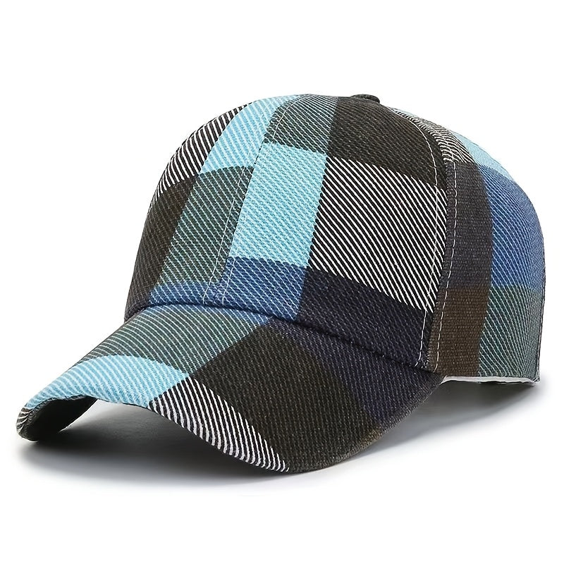 Stylish Large Square Sun Hat for Both Men And Women, Wind-Resistant, Vibrant, Fashionable Yet Casual, Suitable for Outdoor Activities, Breathable, Featuring a Grid Design, Striped And Patterned Baseball Cap, Quick-Drying for