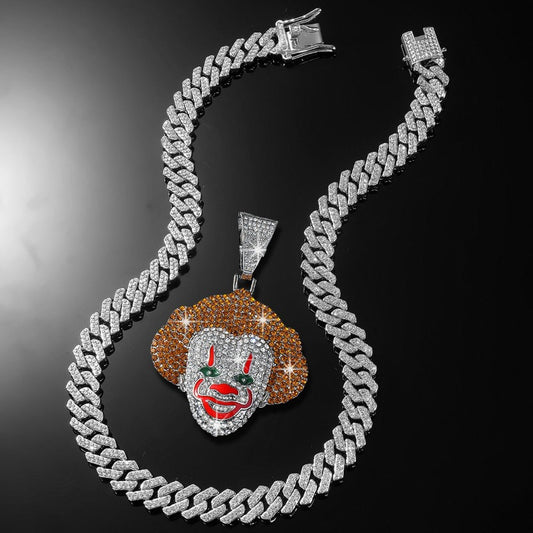 Mens Cuban Chain Clown Necklaces Eye-Catching Necklaces An eye-catching accessory, a perfect gift