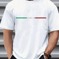 Vibrant Paris Print Short Sleeve Crew Neck T-Shirt - Comfort Fit, Stylish Streetwear, Soft Fabric, Breathable, Moisture-Wicking, Daily Wear Essential for Men - Perfect for Spring and Summer