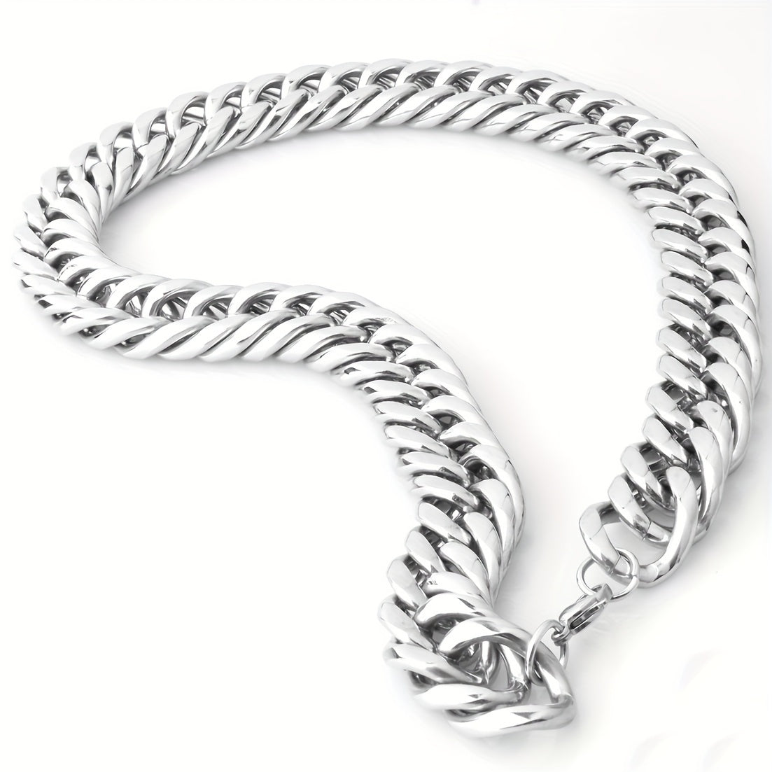 19mm Thick Heavy Duty Stainless Steel Mens Cuban Curb Chain Necklace - High Quality Necklace for Men - Strong, Durable, and Stylish Jewelry for Everyday Wear
