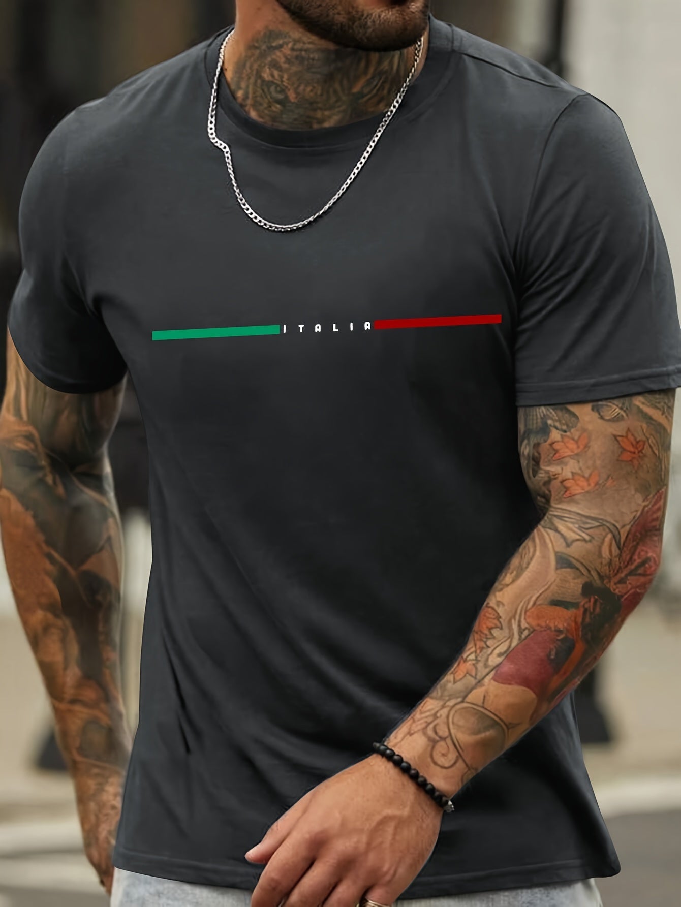 Vibrant Paris Print Short Sleeve Crew Neck T-Shirt - Comfort Fit, Stylish Streetwear, Soft Fabric, Breathable, Moisture-Wicking, Daily Wear Essential for Men - Perfect for Spring and Summer
