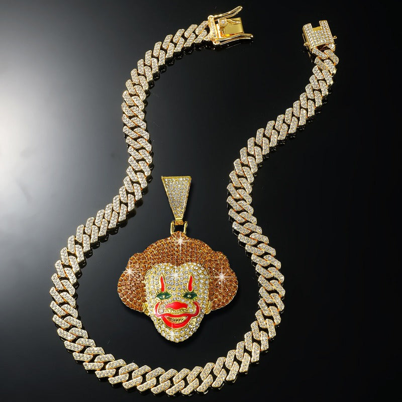Mens Cuban Chain Clown Necklaces Eye-Catching Necklaces An eye-catching accessory, a perfect gift