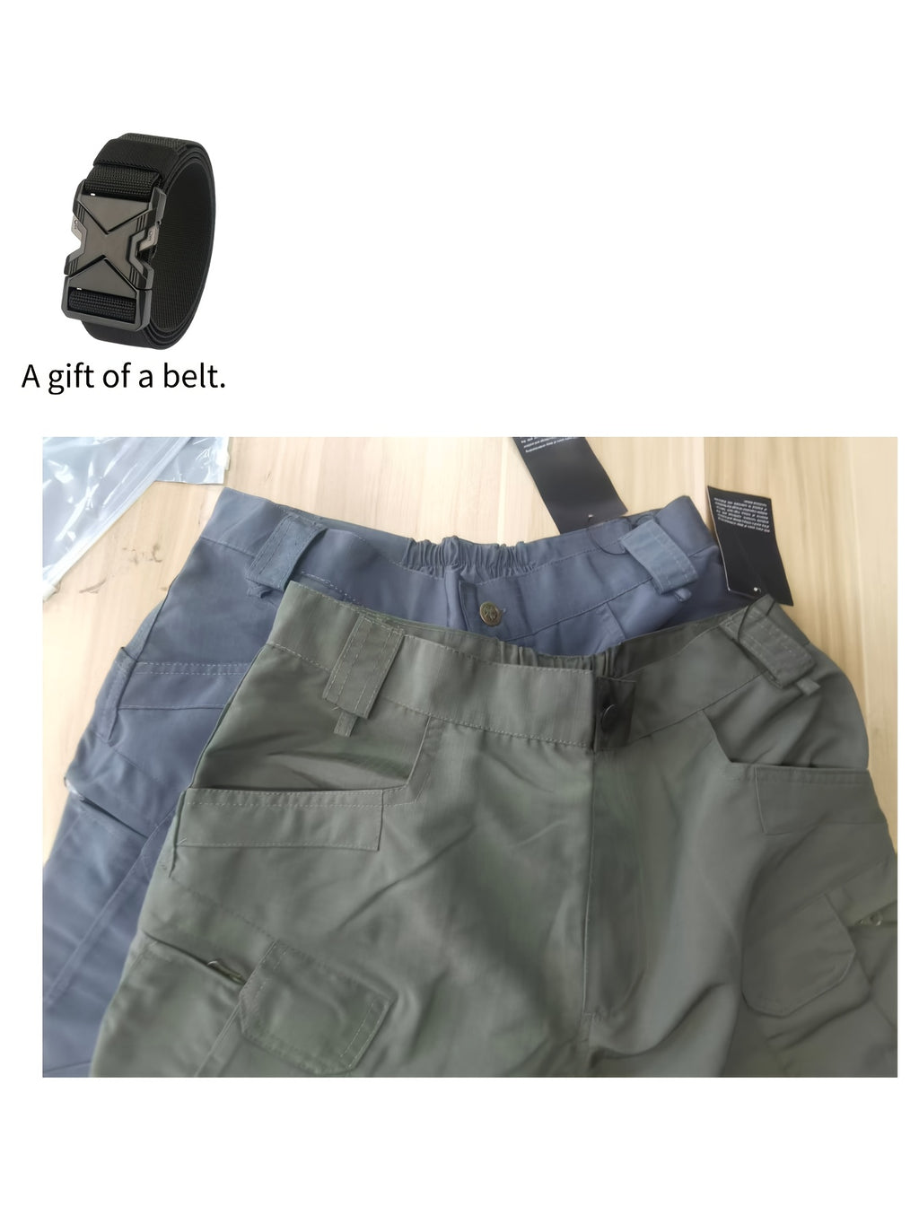2pcs of Men's Tactical Cargo Shorts, Lightweight, Quick Dry, Breathable, Multi Pocket, - Black & Grey, Great for Hiking & Outdoor Activities, Mountaineering Gear