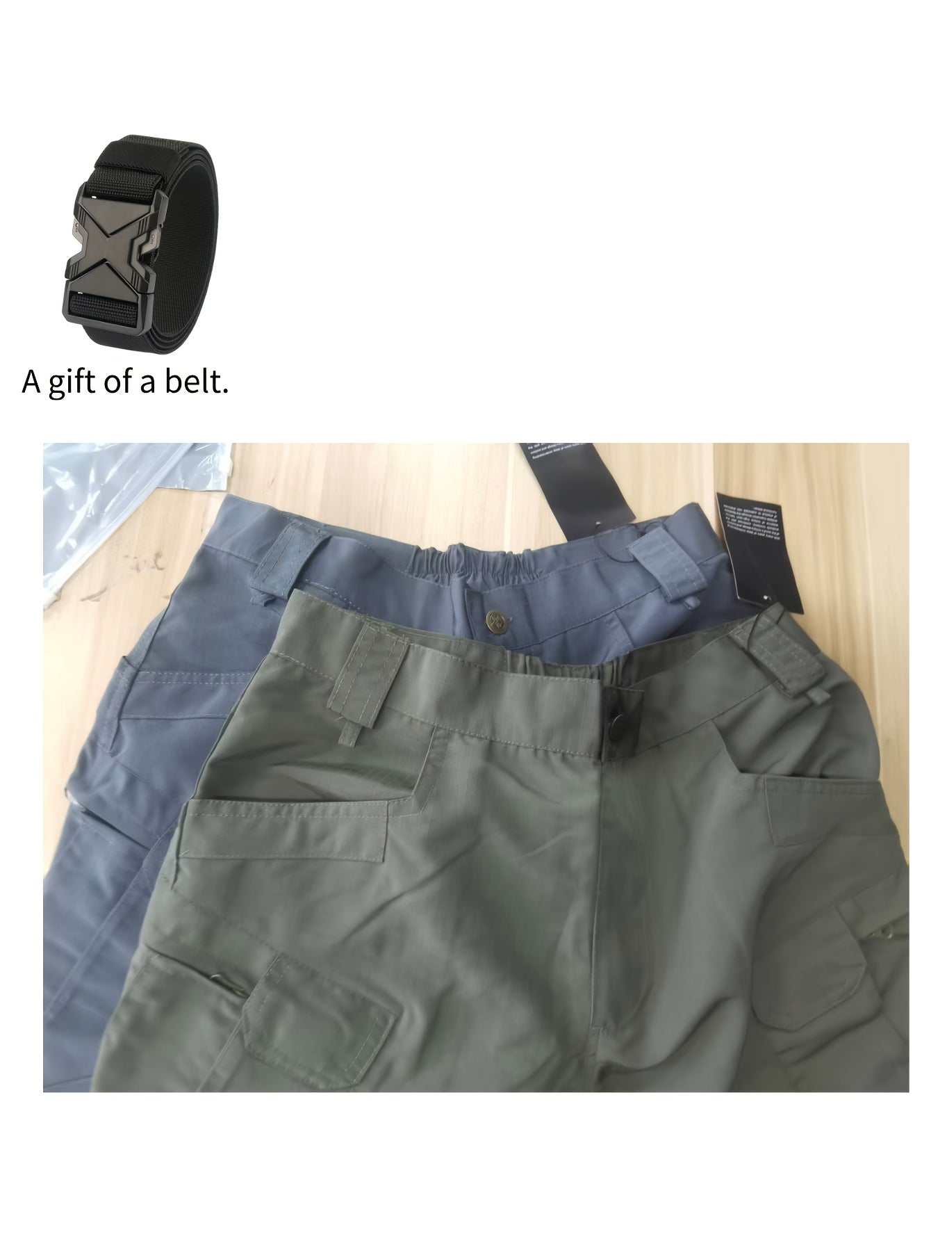 2pcs of Men's Tactical Cargo Shorts, Lightweight, Quick Dry, Breathable, Multi Pocket, - Black & Grey, Great for Hiking & Outdoor Activities, Mountaineering Gear