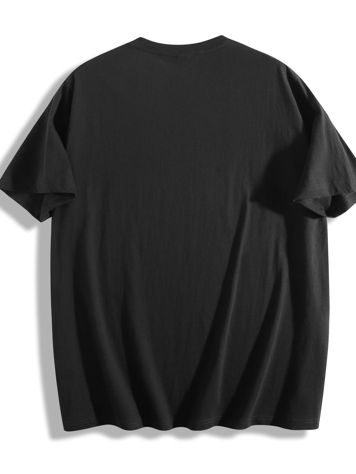 Men'S 180g Pure Cotton Business Casual T - Shirt, Featuring A Bold "Calvin" Print And Badge Design, Round - Neck Short - Sleeves, Versatile For Business, Perfect For Summer Daily Wear, Machine Washable, Suitable For All Seaso