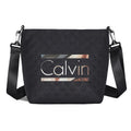 [VMI] Lingge bag special fund, Calvin gradient decorative strip printed Women's large capacity crossbody bag, lightweight nylon cloth adjustable shoulder strap portable shoulder bag