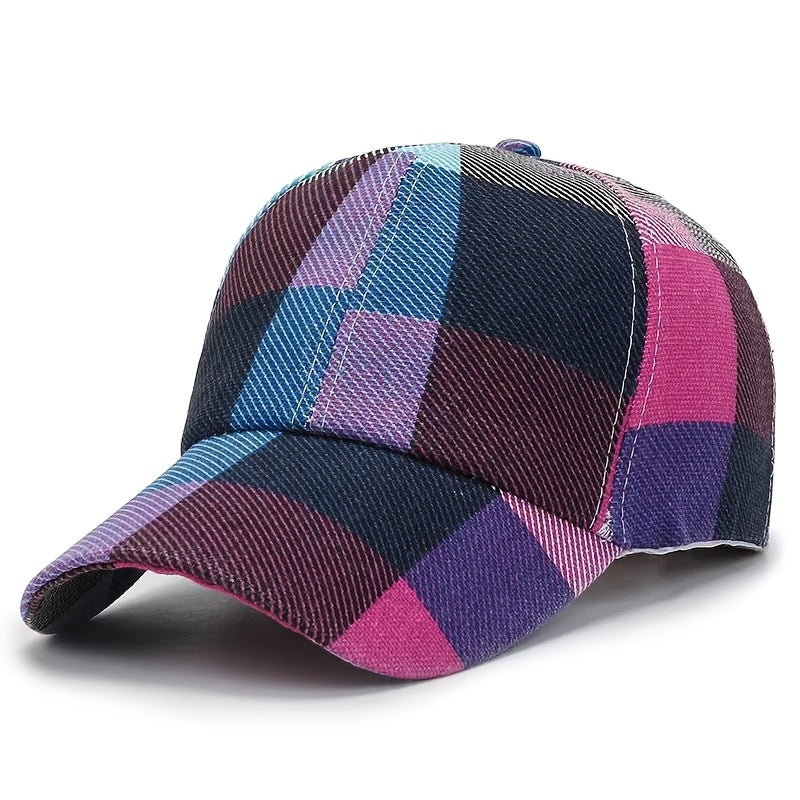 Stylish Large Square Sun Hat for Both Men And Women, Wind-Resistant, Vibrant, Fashionable Yet Casual, Suitable for Outdoor Activities, Breathable, Featuring a Grid Design, Striped And Patterned Baseball Cap, Quick-Drying for