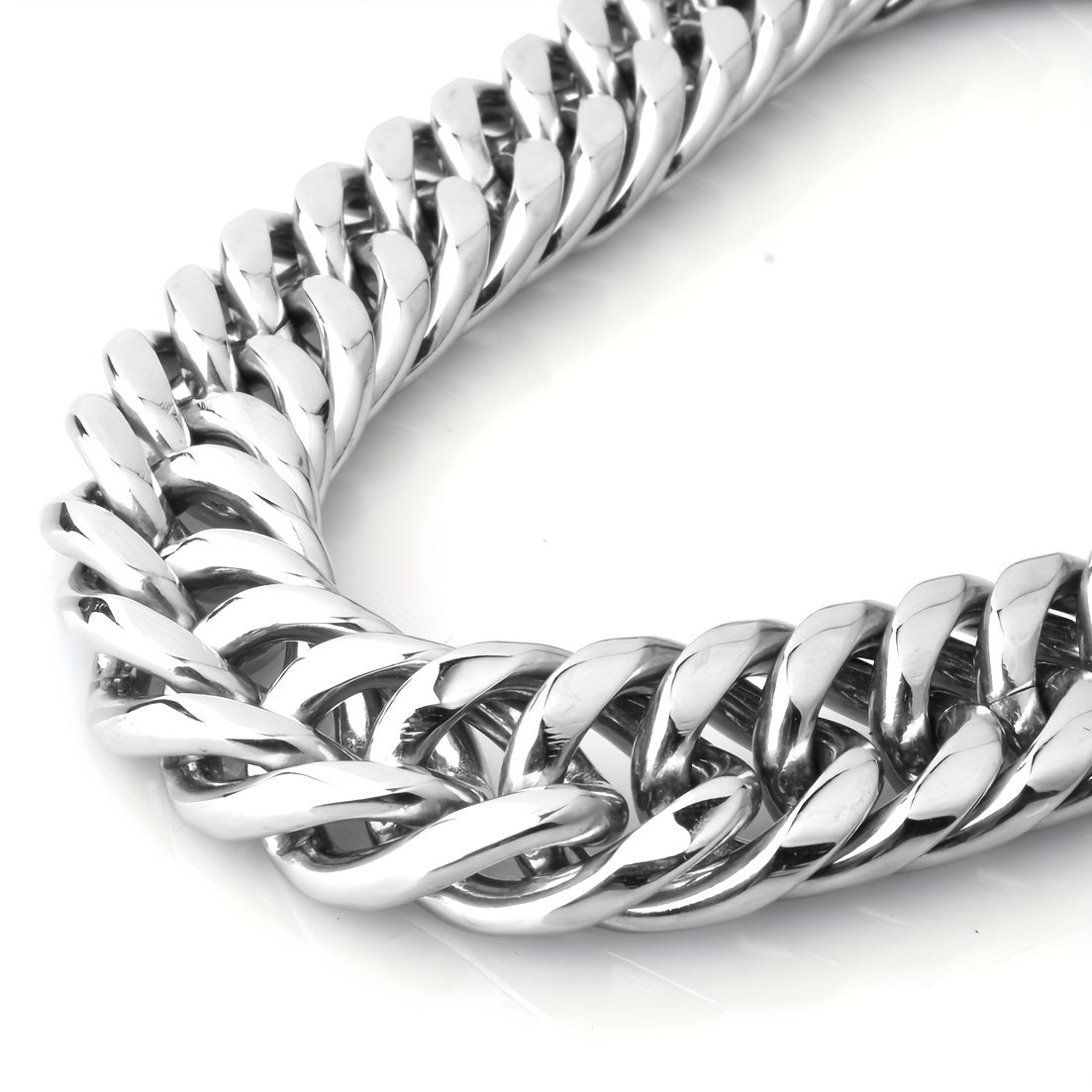 19mm Thick Heavy Duty Stainless Steel Mens Cuban Curb Chain Necklace - High Quality Necklace for Men - Strong, Durable, and Stylish Jewelry for Everyday Wear