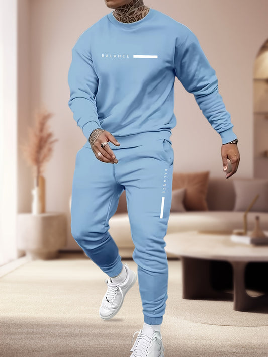 Men's Casual 2pcs Set: Effortless Sophistication Meets Cold-Weather Comfort. Step into the season with this versatile men's autumn/winter set, expertly crafted from a durable cotton-polyester blend that balances comfort, styl