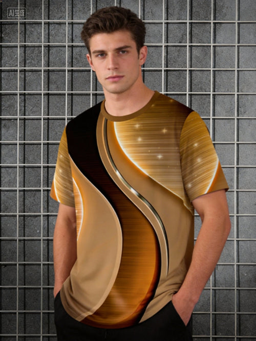 ' Slim-Fit Round Neck Basic T-Shirt - Soft Breathable Summer Base Layer Suitable for Layering or Wear, Casual Minimalist Everyday Essential, Machine Washable Soft Fabric (Style-Compatible for Casual Outfits)