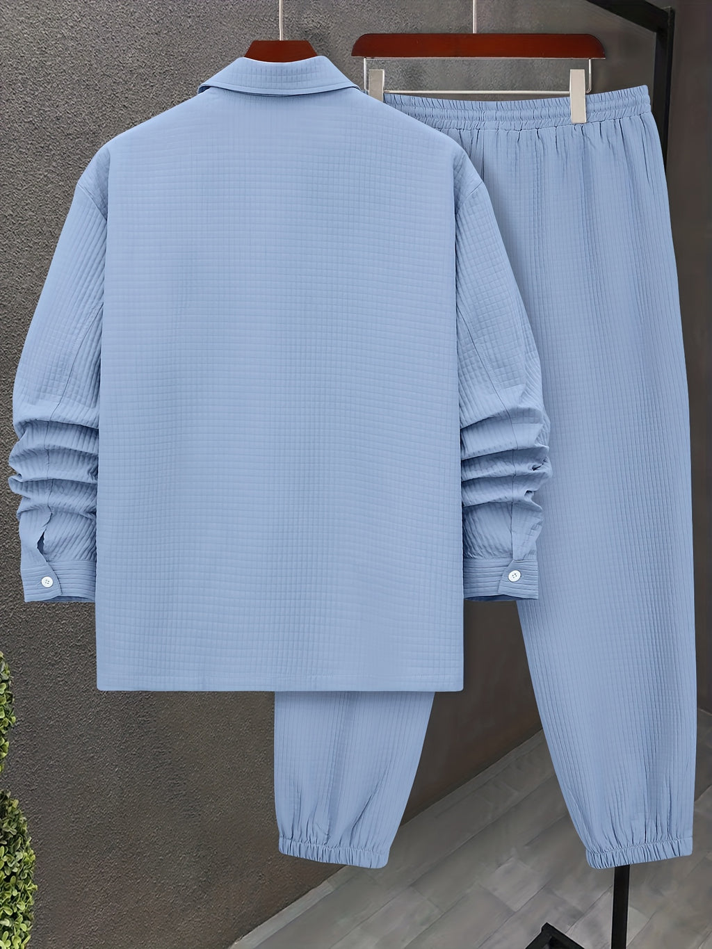 Large Size Men's Casual Set, PLUS SIZE Effortless Sophistication Meets Cold-Weather Comfort. Step into the season with this versatile men's autumn/winter outfit, expertly crafted from a durable cotton blend that balances comf