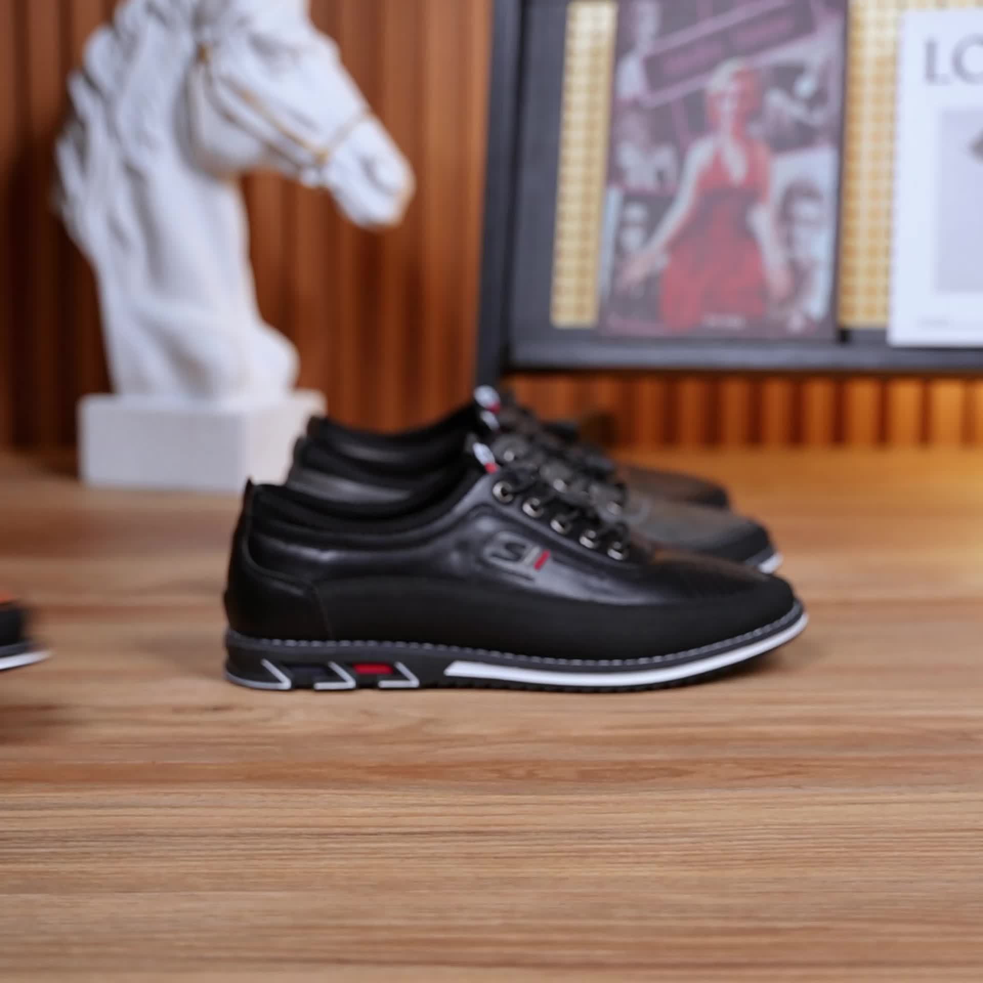New Hand-Stitched Men's Outdoor Casual Shoe Slip-On Shoe Spring Low-Cut Breathable Plus Size Loafers，shoes for men