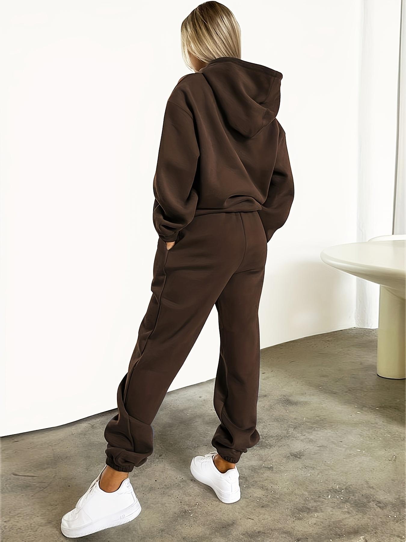 Women'S Printed Sweatshirt & Pants Set - Gray Pullover with "Calvin" Logo, Kangaroo Pocket, Machine Washable, Casual Wear, Casual Wear|Graphic Hoodie|Machine Washable Top, Sweater Hoodie