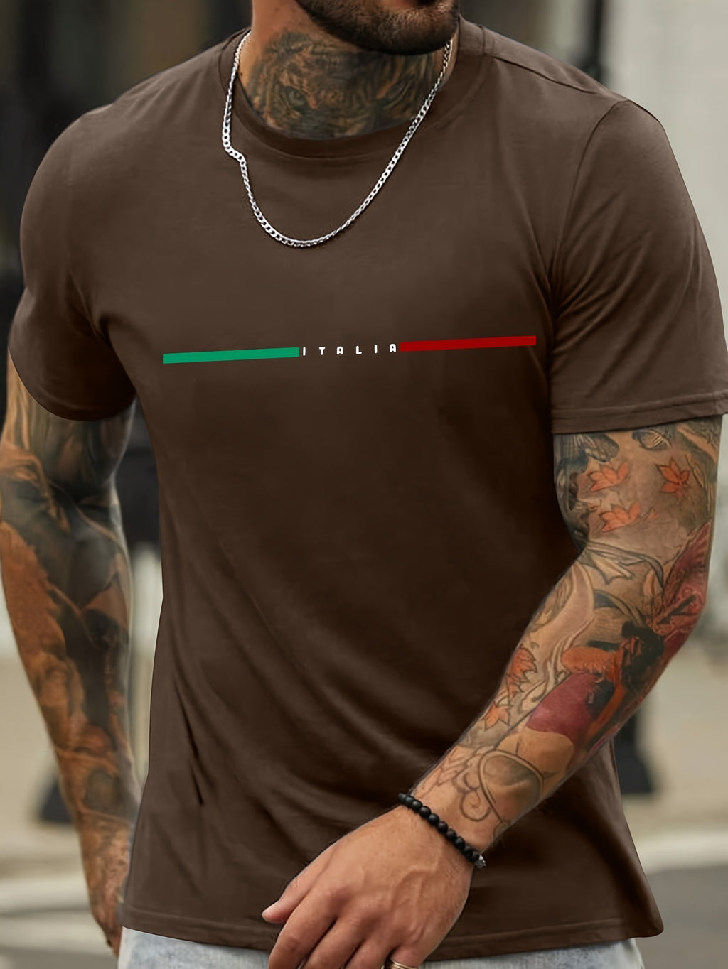 Vibrant Paris Print Short Sleeve Crew Neck T-Shirt - Comfort Fit, Stylish Streetwear, Soft Fabric, Breathable, Moisture-Wicking, Daily Wear Essential for Men - Perfect for Spring and Summer