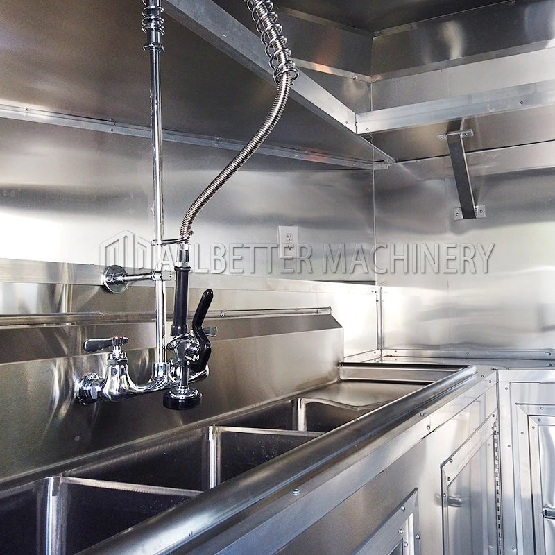 Allbetter 20ft Concession Food Trailer Mobile Food Truck Trailer Full Kitchen Bbq Pizza Fast Food Cart for Food Business