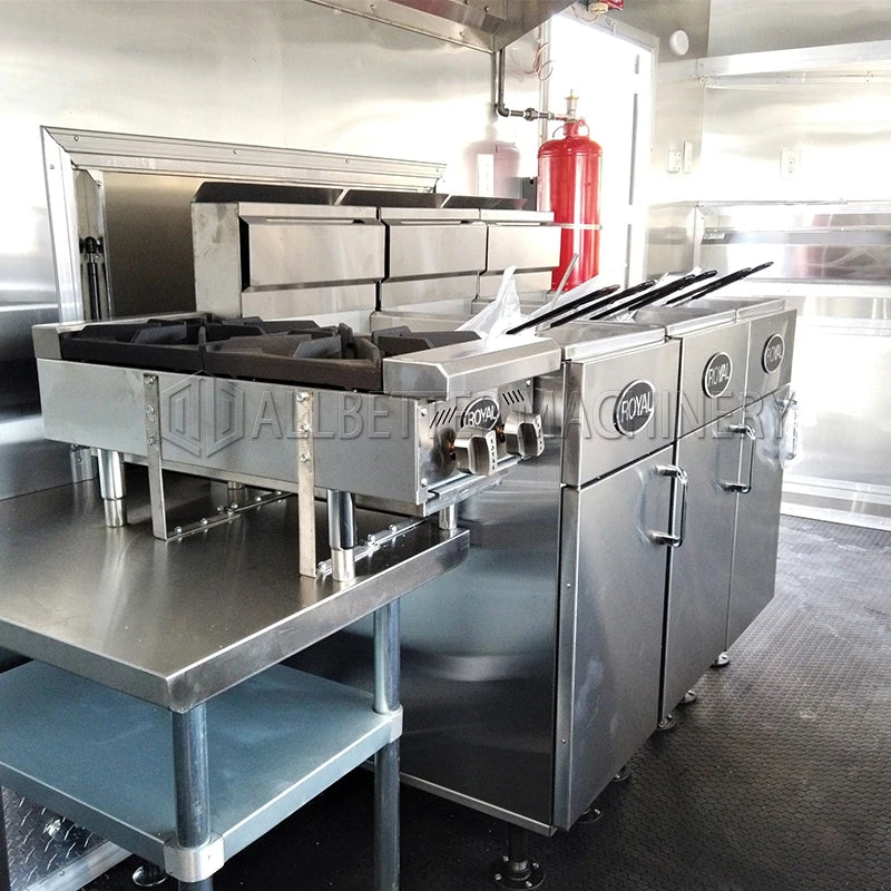 Allbetter 2024 New Luxury Multifunction Sales Vending Truck Mobile Food Truck Street Fast Food Food Trailer European Standard