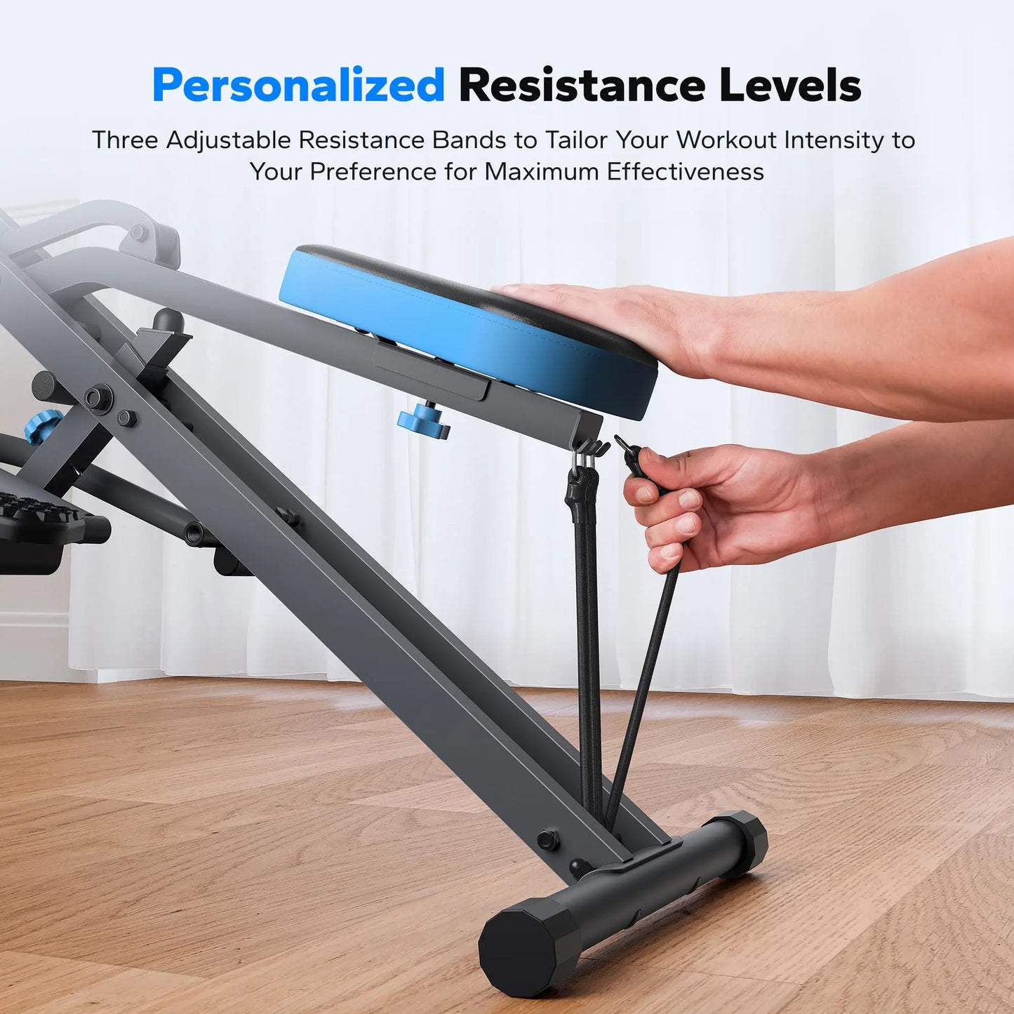 MERACH Squat Machine 2in1 Squat Rowing Machine. Foldable Exercise Equipment Glute Trainer Machine Glutes Leg Home Fit