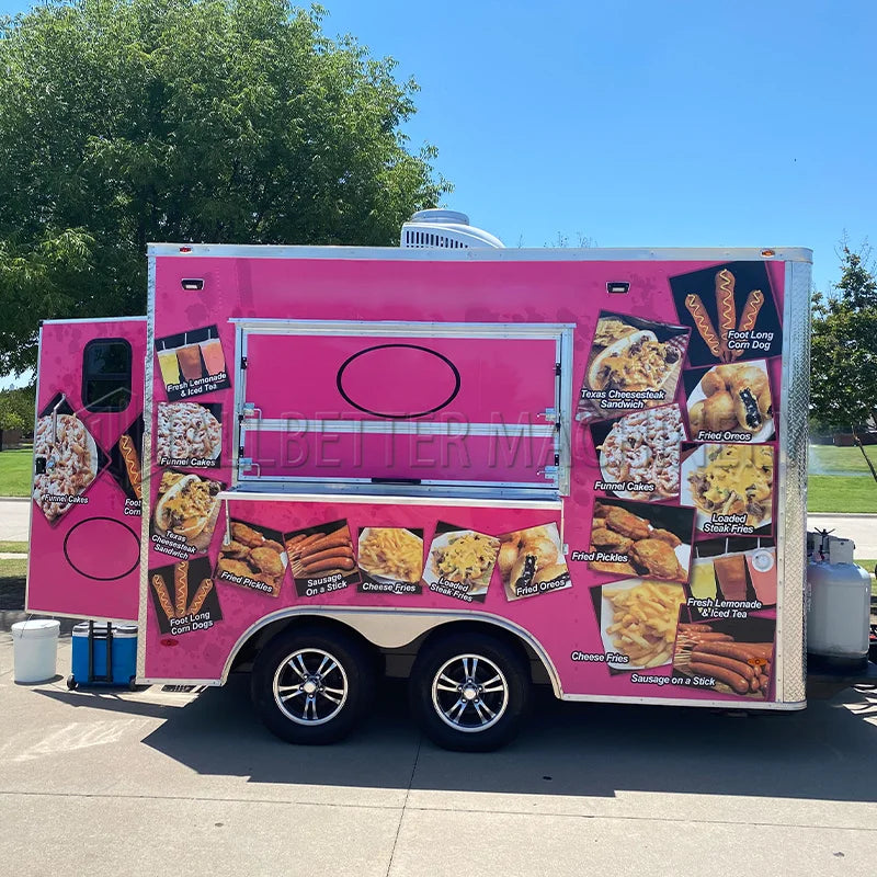 Allbetter Fully Equipment Mobile Food Truck New Design Fast Crepe Hot Dog Food Carts CE Concession Mobile Kitchen Food Trailer