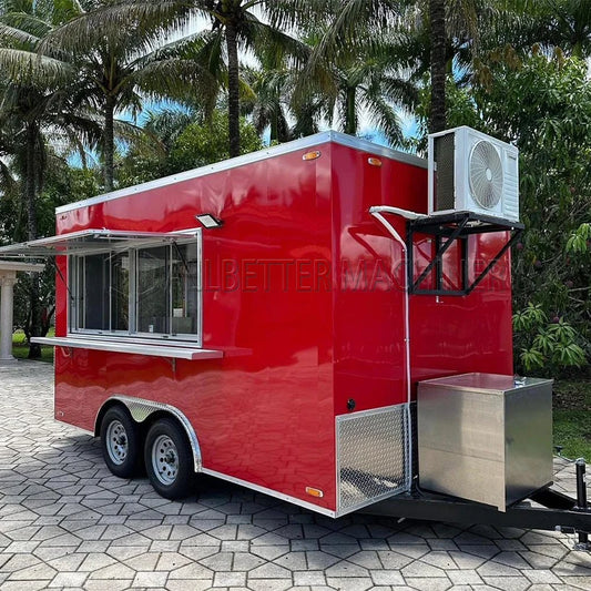 Allbetter 2024 New Luxury Multifunction Sales Vending Truck Mobile Food Truck Street Fast Food Food Trailer European Standard