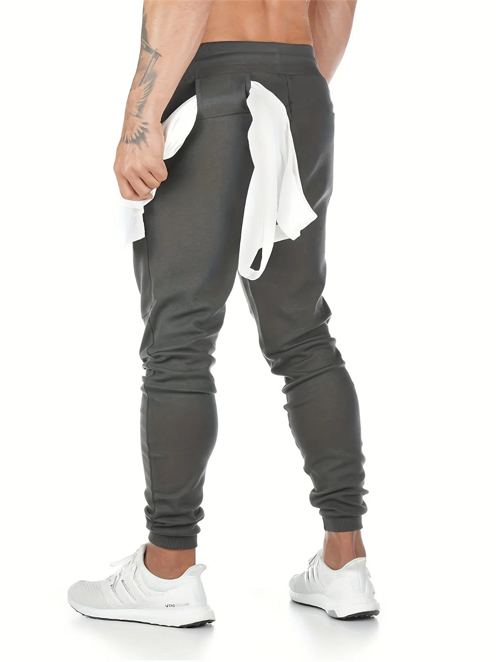 2026 Plus Size Men Gym Jogger Pants Breathable Hiking Jogging Runing Stretch Exercise Running Sweatpants Zipper Pocket Pants