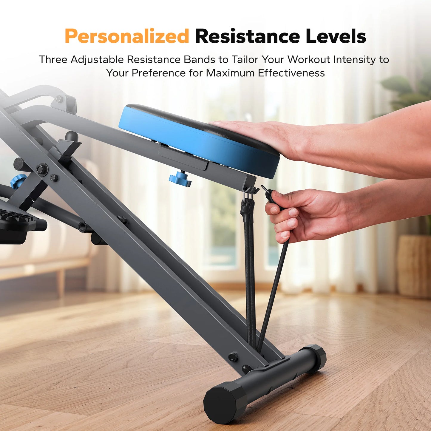 MERACH Squat Machine 2in1 Squat Rowing Machine. Foldable Exercise Equipment Glute Trainer Machine Glutes Leg Home Fit