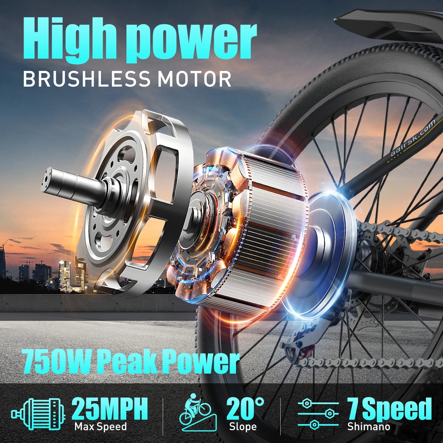 Wholezale 400W 36V 7 Speed Portable Pedal Assist Throttle 26Inches Wheel Best E Bike Moped Style Electric Bike for Women