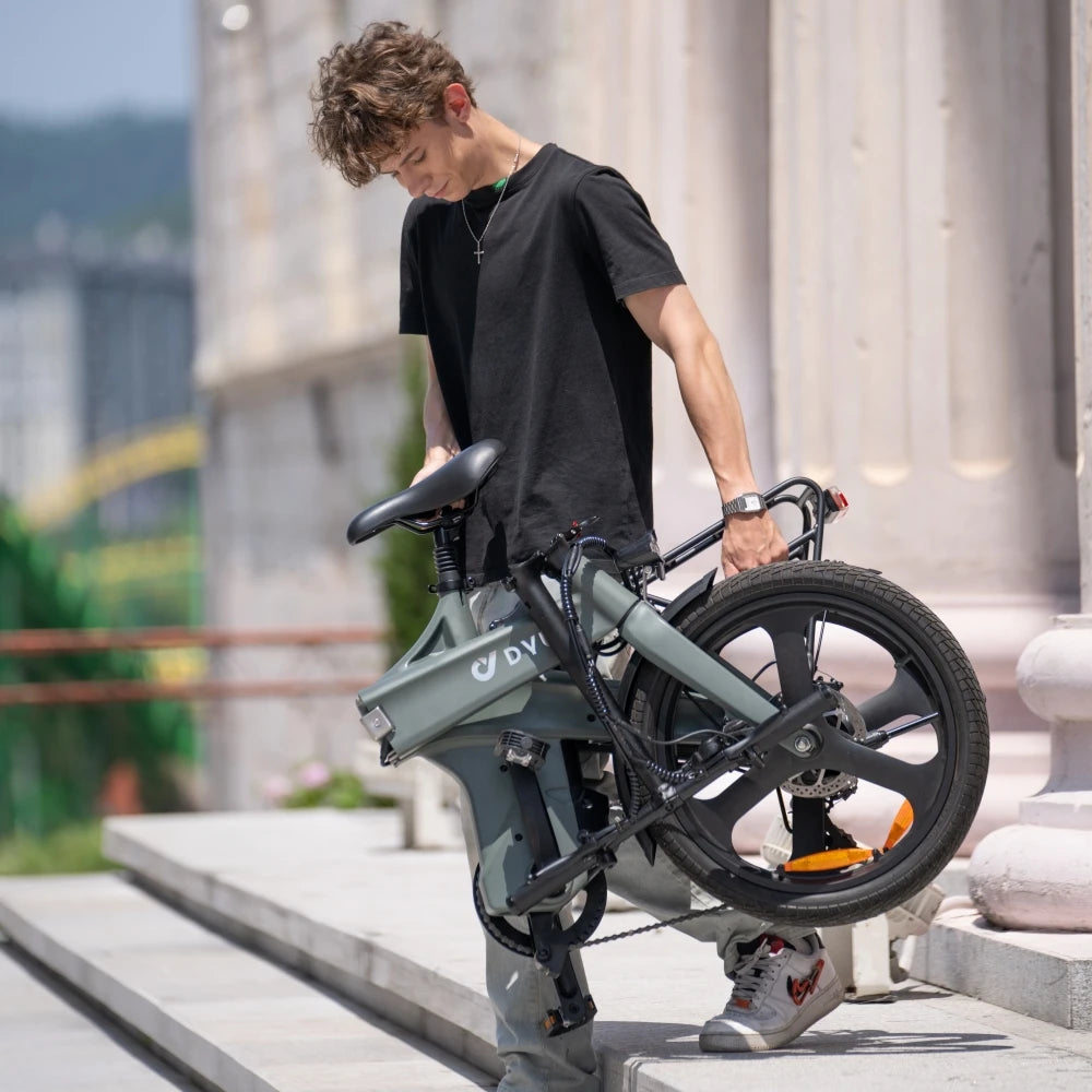 20 Inch DYU EU UK Warehouse Stock Moped Style Stealth Bomber Bicycle Folding Cheap Cycle Electric E Bike for Sale Ebike