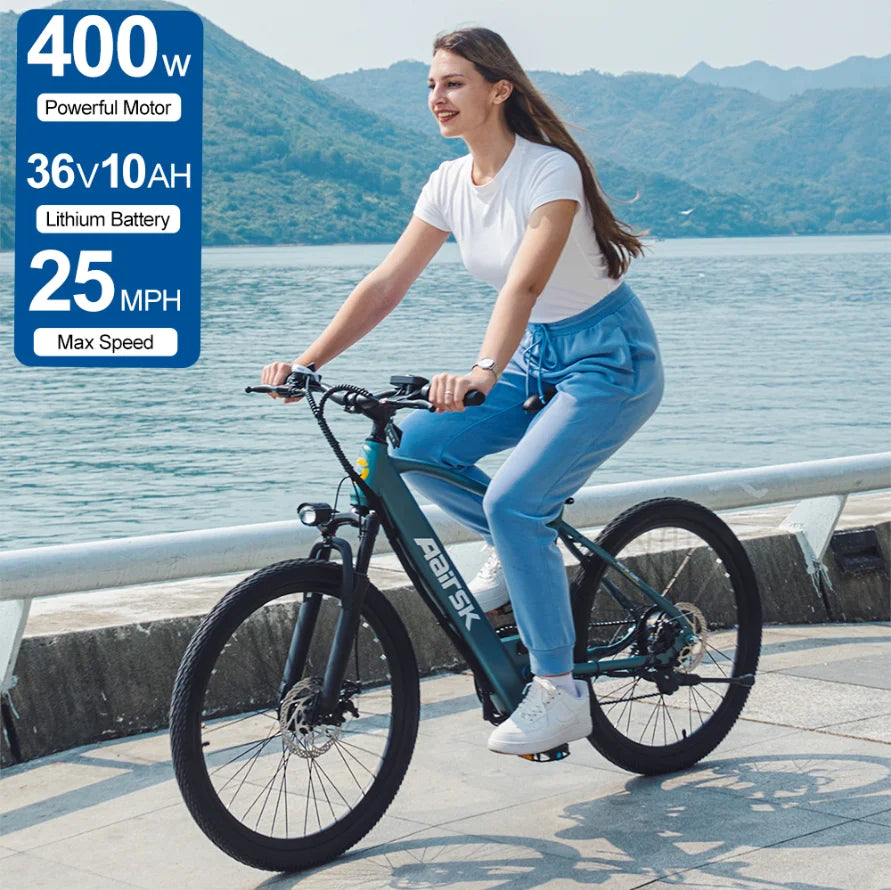 Aairsk Moped Style Electric Bike Electric Hybrid Bike Electric Bike Electric Bicycle 24inches Ebike Free Shipping
