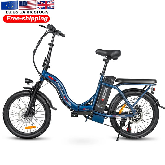 Powerful 350W Hybrid Electric City Moped 48V 12Ah Lithium Battery Rear Hub Integrated 7 Speed Steel Free Shipping UK Warehouse
