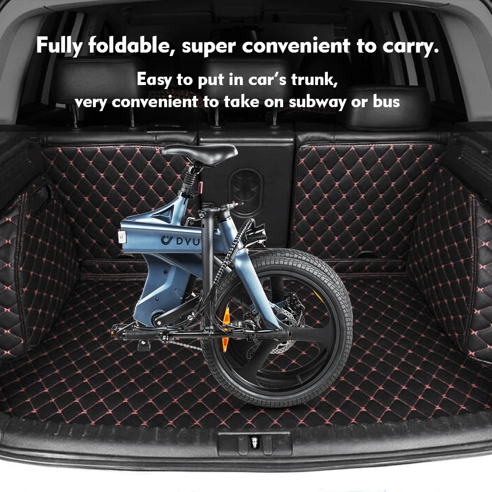 20 Inch DYU EU UK Warehouse Stock Moped Style Stealth Bomber Bicycle Folding Cheap Cycle Electric E Bike for Sale Ebike