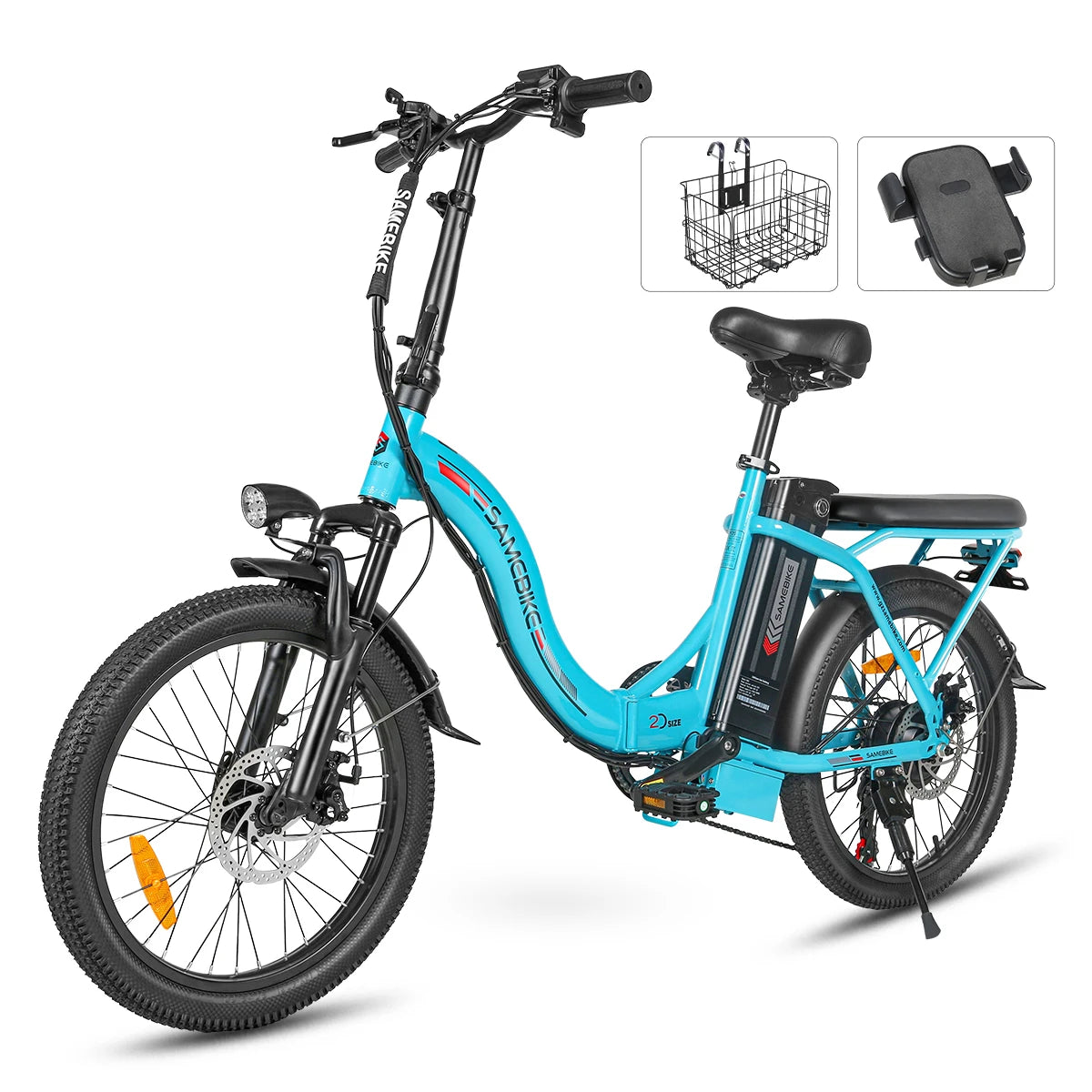 Moped Style 350W Electric City Bike Rear Hub Motor Integrated 36V 12Ah Rear Carrier Lithium Battery Steel Overseas Warehouse
